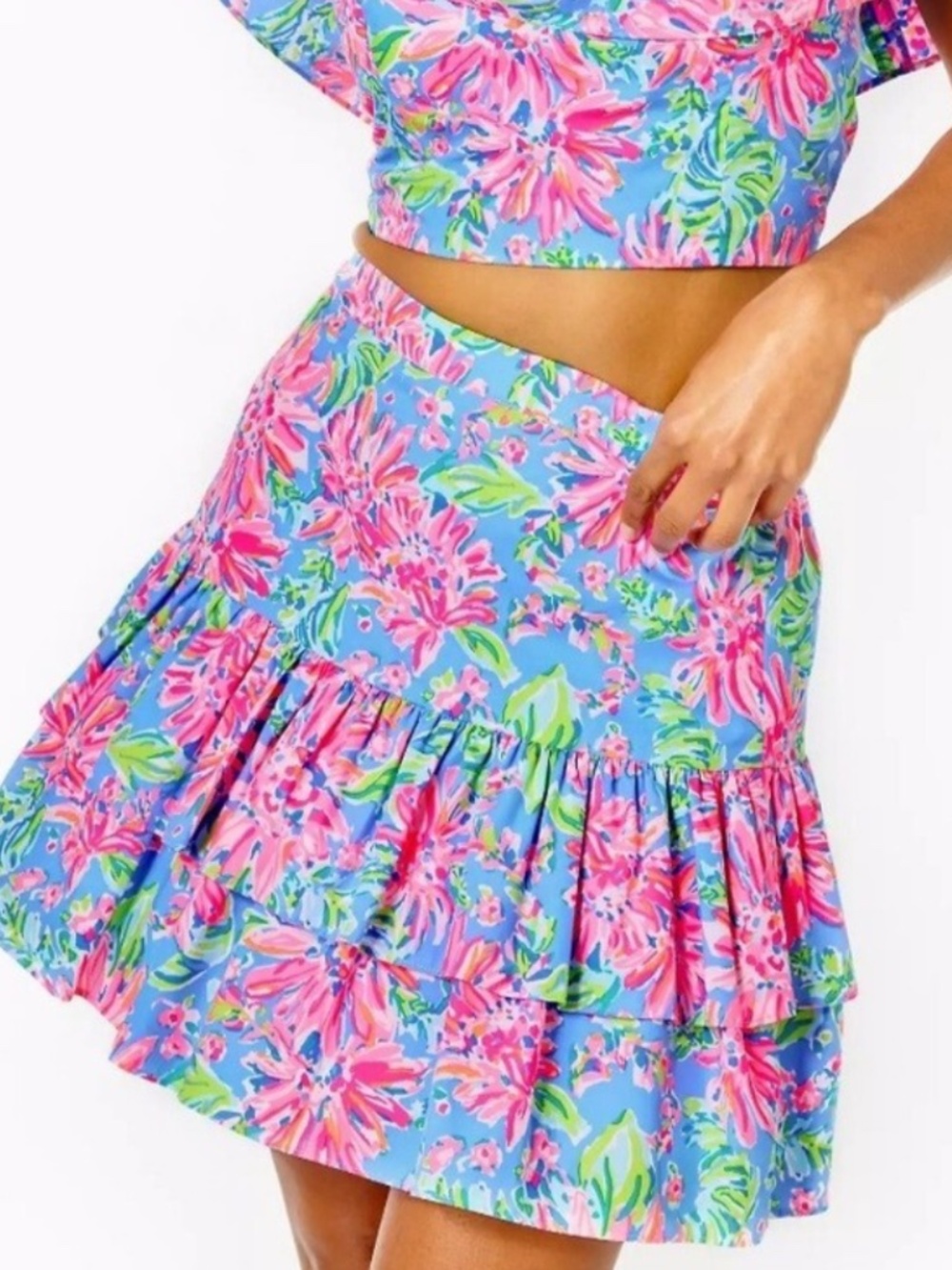 Lilly Pulitzer Mayslie ruffle Skirt 0 XS